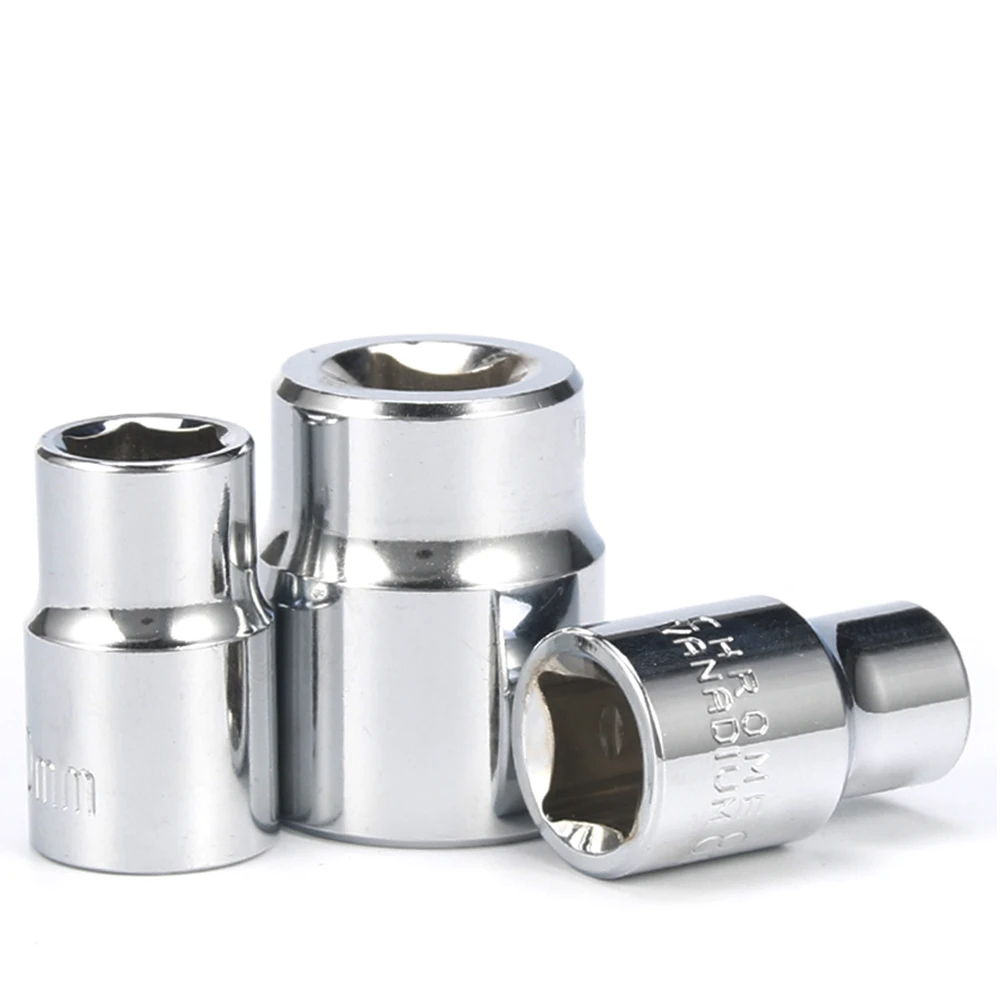 3/8 인치 육각 소켓 렌치 10mm 래칫 스패너 액세서리 어댑터 6mm-22mm 소켓 나사 제거 도구 1개