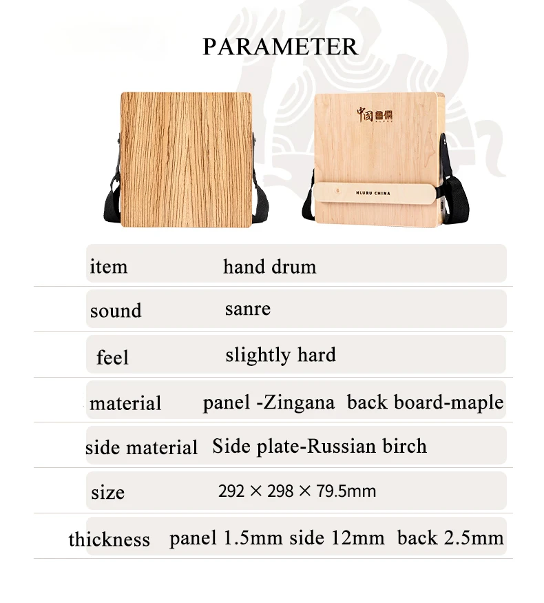 Hluru Cajon Drum for trave, Wood Hand drum, Bango drum, Portable Box Drum,Musical Instrument