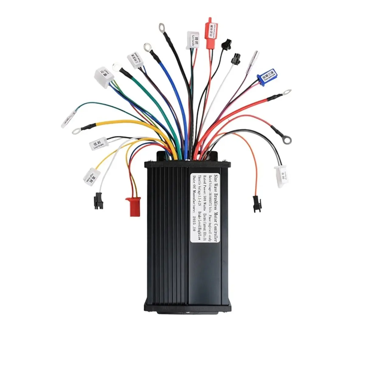 Nices Sine Wave 500W 36V/48V/60V/72V 30A Three-Mode Silent Brushless Motor Controller for E-Bikes