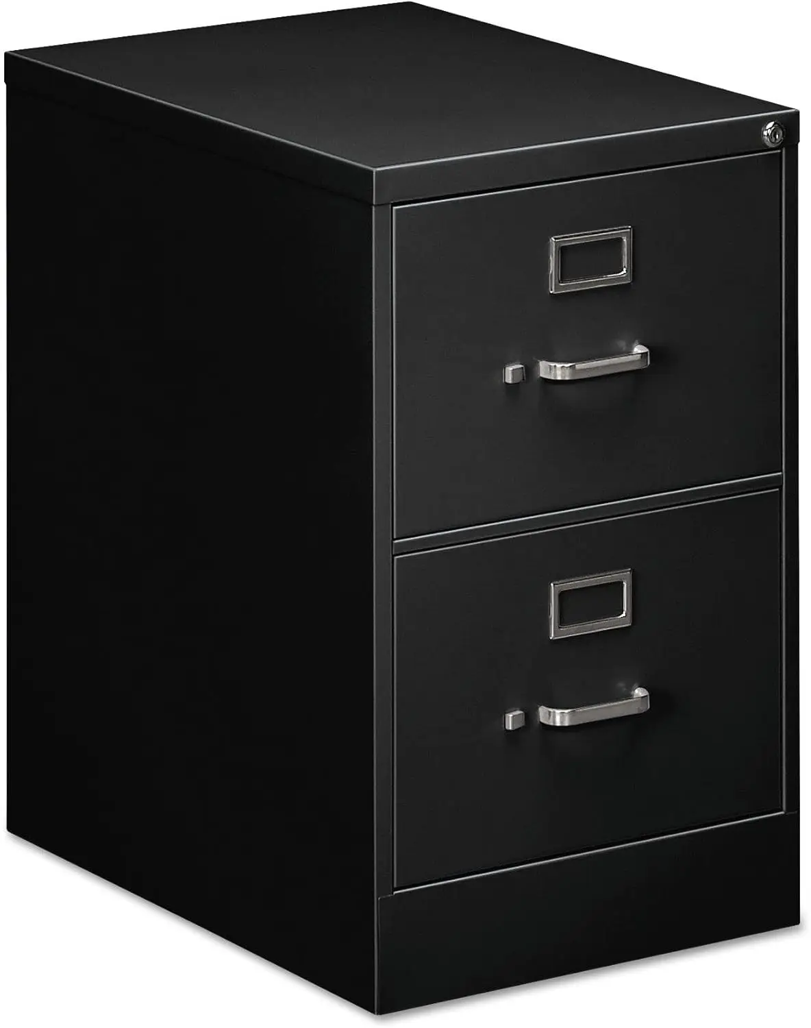 Two-Drawer Economy Vertical File, 2 Legal-Size File Drawers, Black, 18