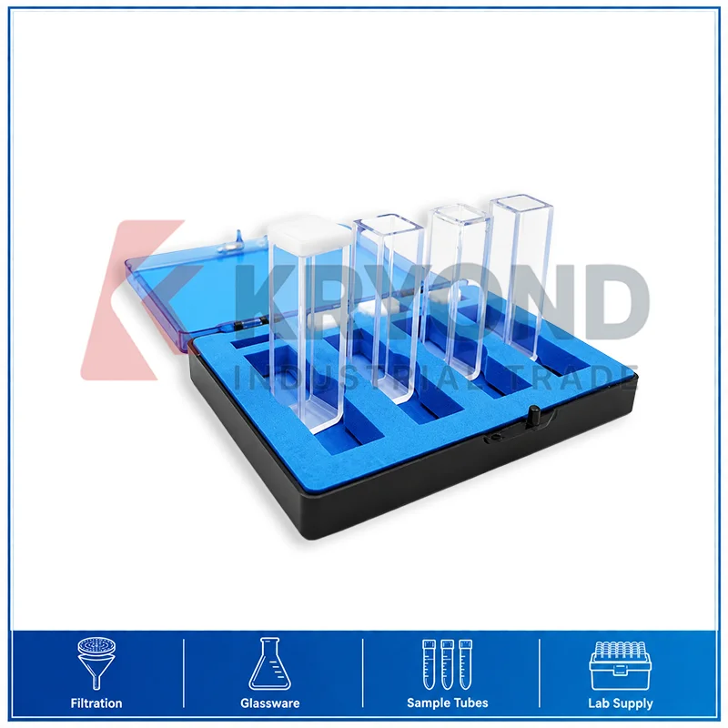 3.5ml Glass Cuvette Fluorescence Sample Cell 10mm Optical Path Absorption Cell Laboratory Spectroscopy Use Research Application