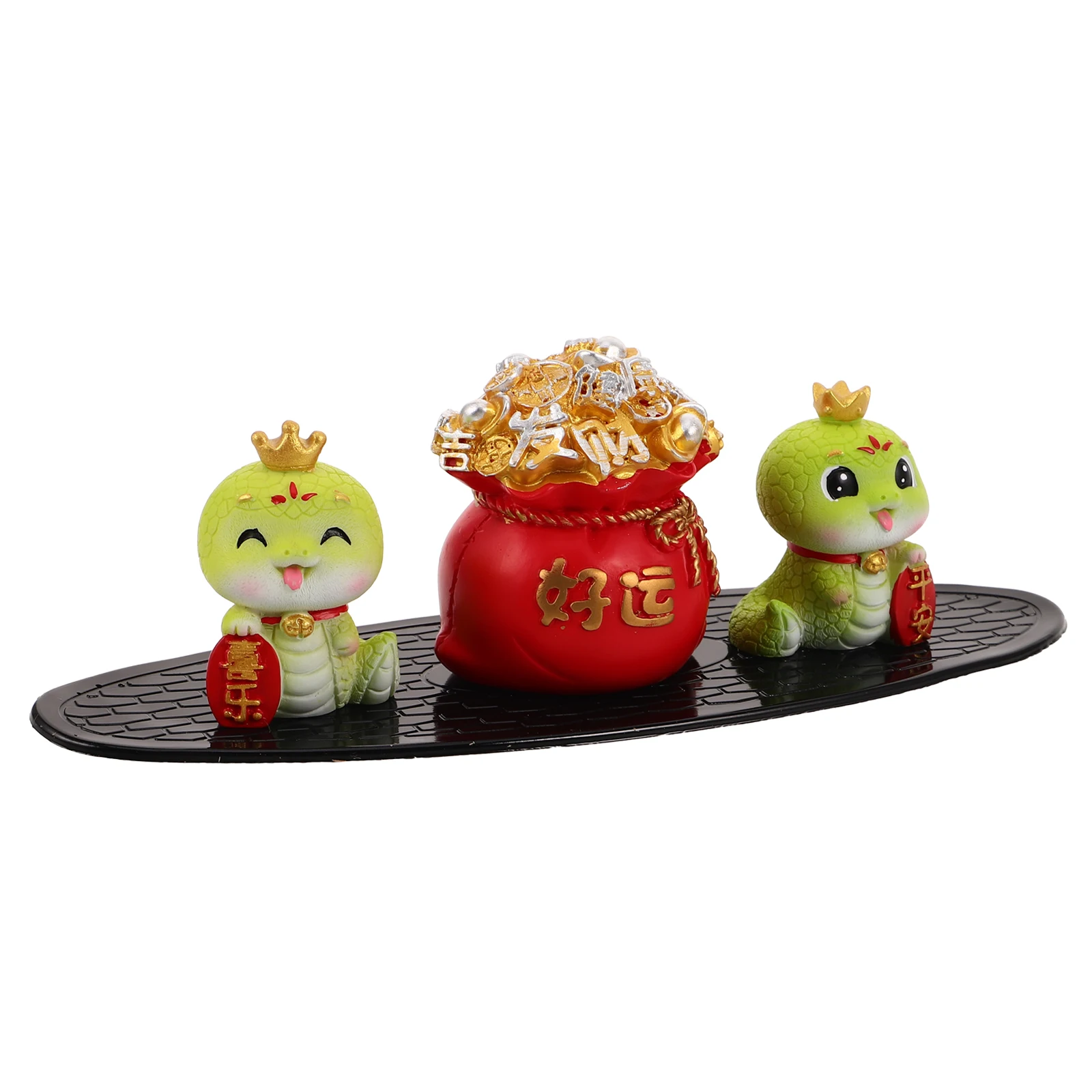 

Stylish Resin Snake Figurines Zodiac Car naments Dashboard Decorations Year of the Snake Mini Sculpture Material Easy