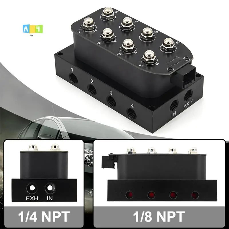 

A04E-Air Ride Suspension Manifold Valve Solenoid Valve 1/4 1/8Inch NPT Fast Air Bag Control Fbss VU4 (0-300Psi)