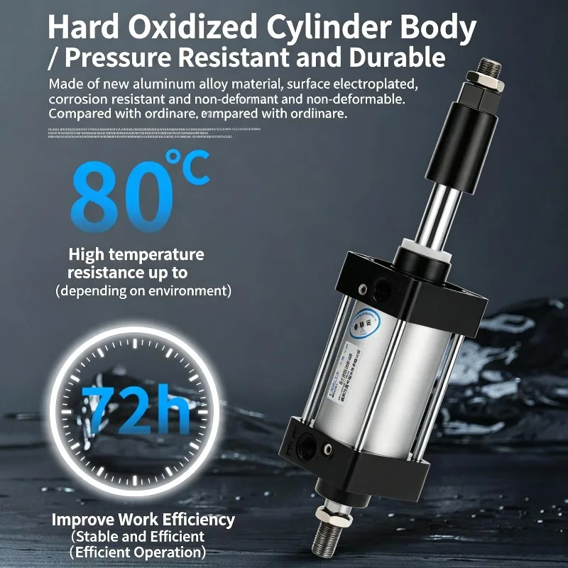 SCJ32-25-25-S/ 50-50-S/75-50-S adjustable stroke pneumatic cylinder double-acting pneumatic cylinder piston small large thrust