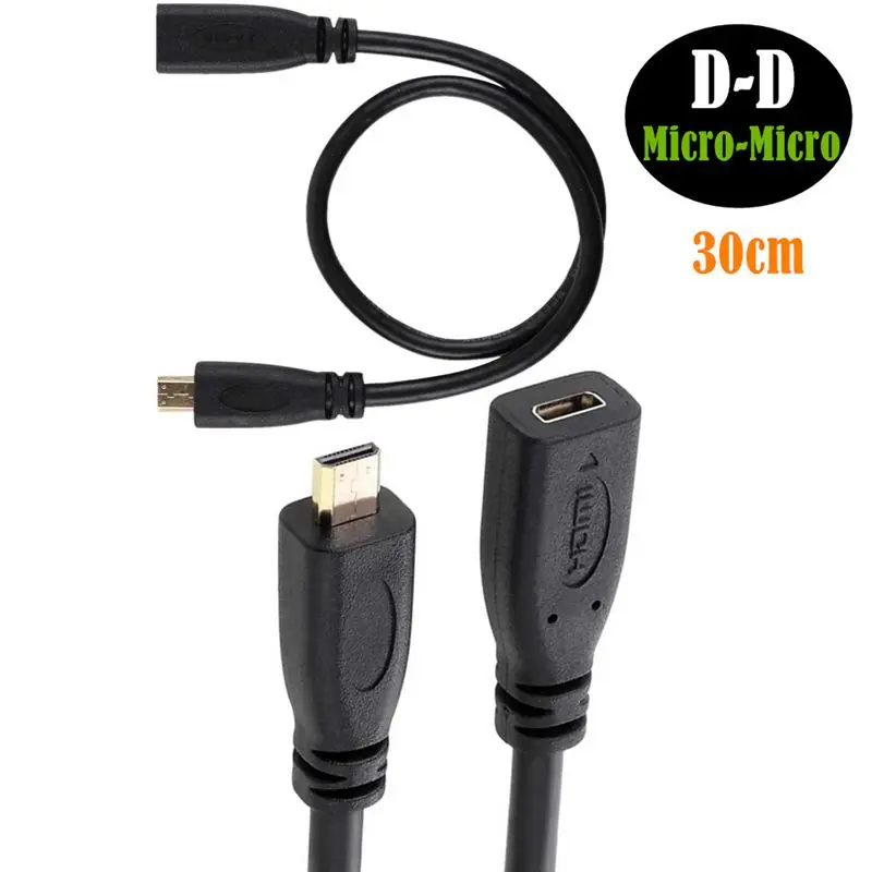 Micro HDMI Compatible For Male To Female Extended Line HDMI Compatible D/M TO D/F MOTO Mobile Phones