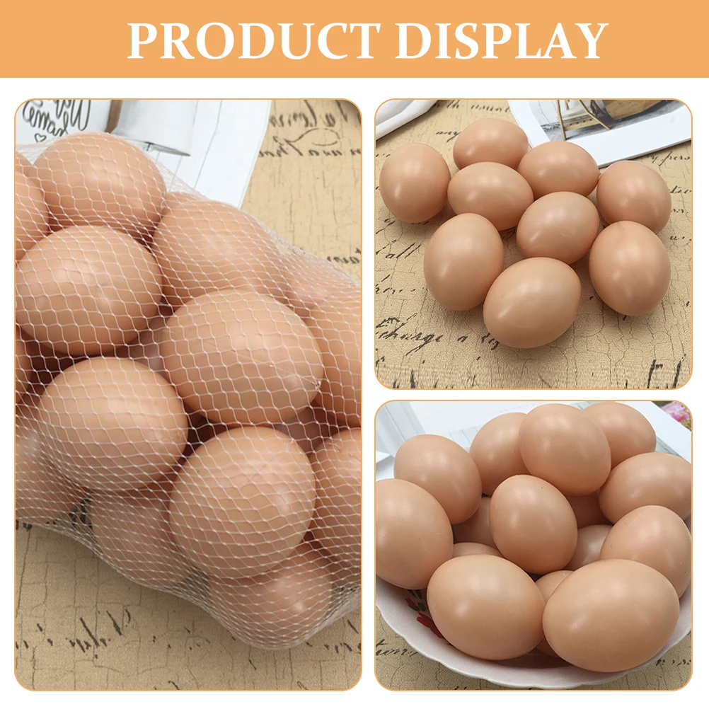 

12pcs Simulation Food Ornaments Realistic Blank Eggs for DIY Easter Decorations Plastic Fake Egg Craft Supplies