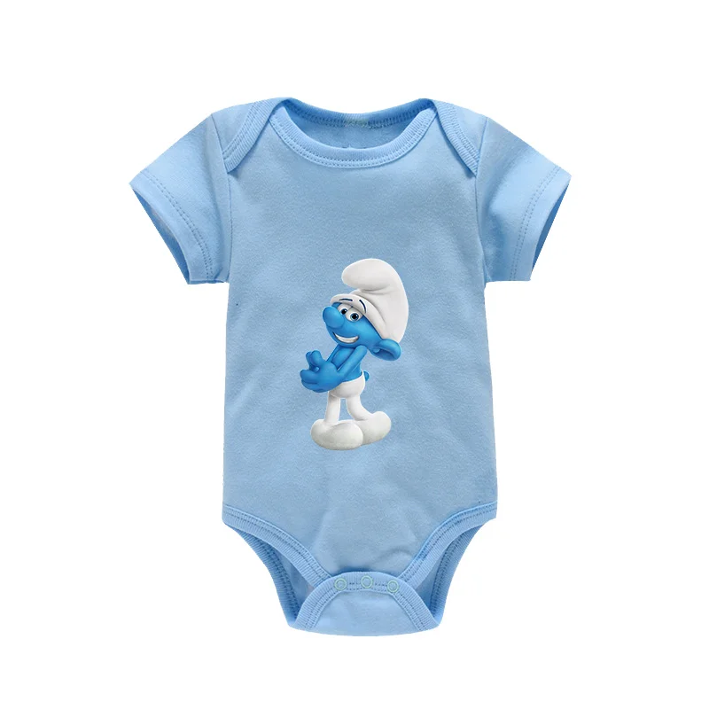 Smurfs vestiti del bambino tuta infantile neonato Babysuit manica corta neonati pagliaccetti ragazze carine ragazzi abbigliamento per regalo di