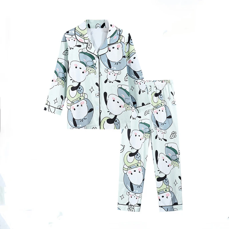 

Cartoon Sanrio Homewear Sets Cinnamoroll Accessories Cute Kawaii Anime Parent-Child Pajamas Long Sleeve Loose Toys for Girl Gift