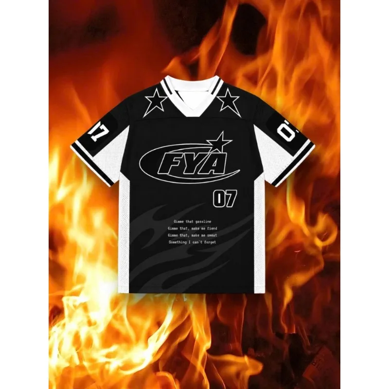 2026 Summer Korean Pop Music Concert Style Football Jersey Fan Shirt Outdoor Training Sportswear Loose Casual Family Matching