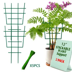 2PCS Stackable Plant Stakes for Indoor Plants, Aesthetic Plant Support Stakes for Live Plants, Outdoor Plant Trellis Alternative