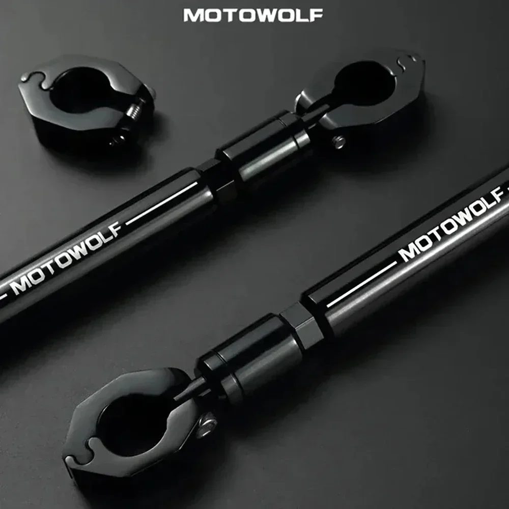 22 มม.อลูมิเนียมรถจักรยานยนต์เสริมคานสมดุลHandlebar Extender Motoโทรศัพท์GPS Spotlight 22 มม.ยึด