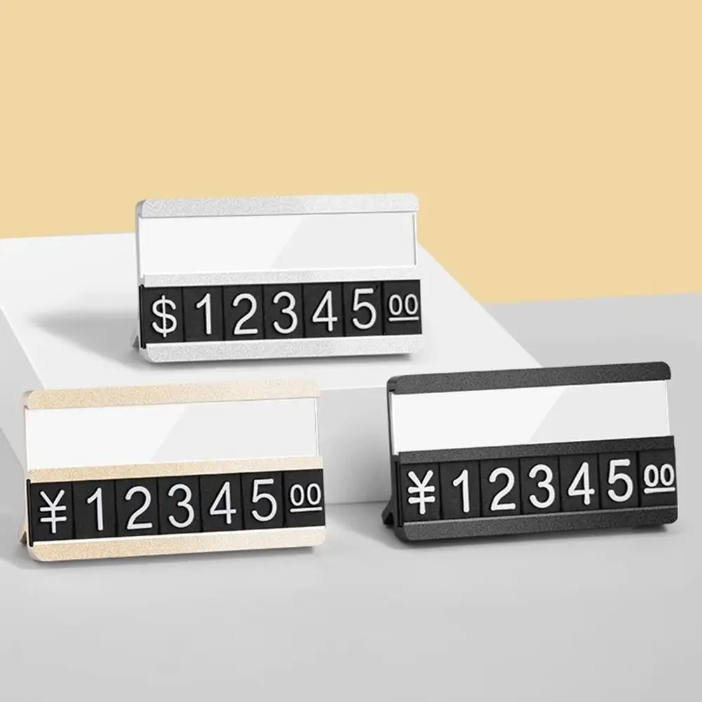 Label Harga Logam Praktis Tag Tampilan DIY Emas/Perak/Hitam Perhiasan Tag Digital Buatan Tangan