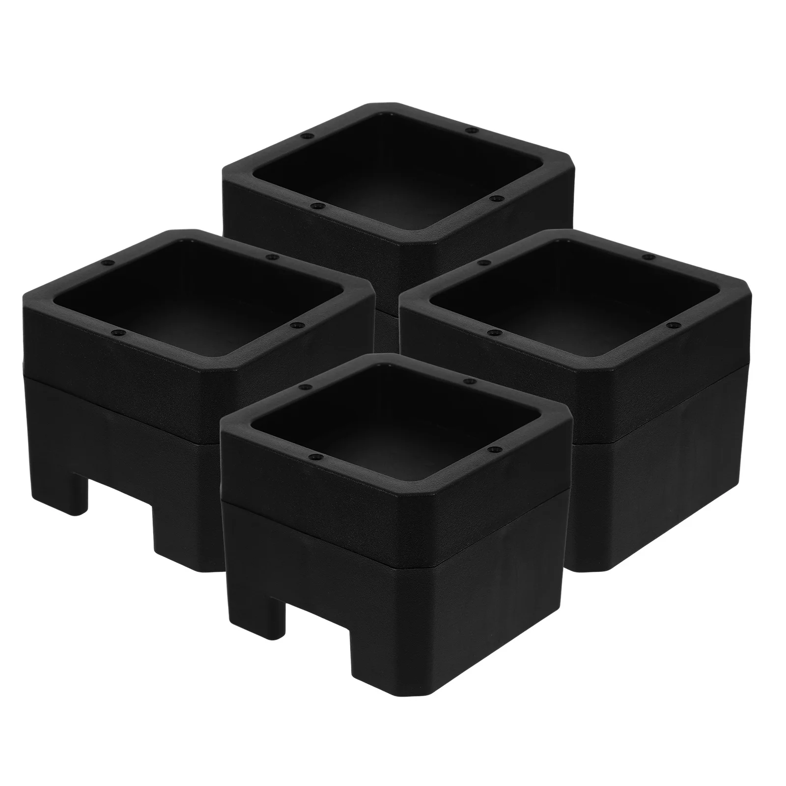 

4pcs Bed Risers For Fixed Caster Wheels Silicone Furniture Riser Supports Height Increase Floor Protection For Beds Sofas Tables