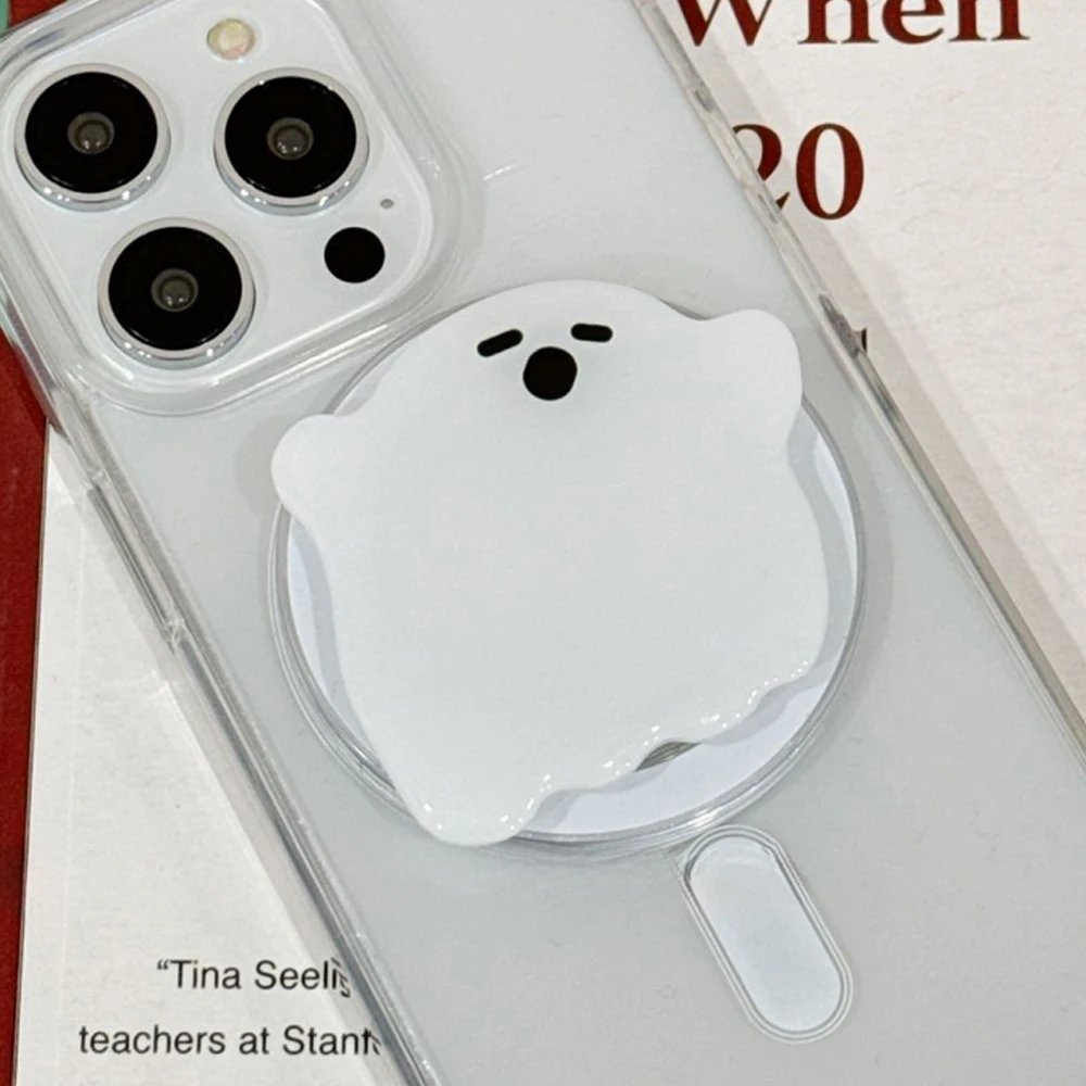 INS Cute Funny Halloween Ghost Magnetic Holder Grip Tok Griptok Phone Stand Holder Support For iPhone For Pad Magsafe Smart Tok