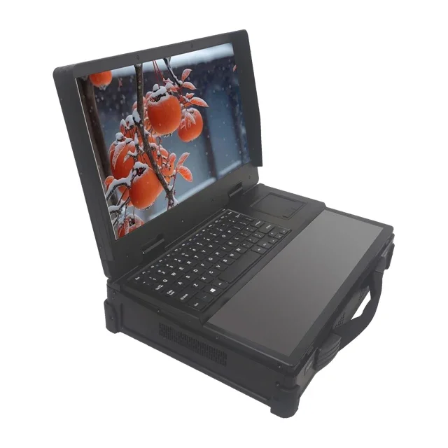 15.6 Inch Portable Industrial Server Computer Aluminum-Magnesium Alloy PC Case DDR4 Memory Enhanced Durability Outdoor Stock