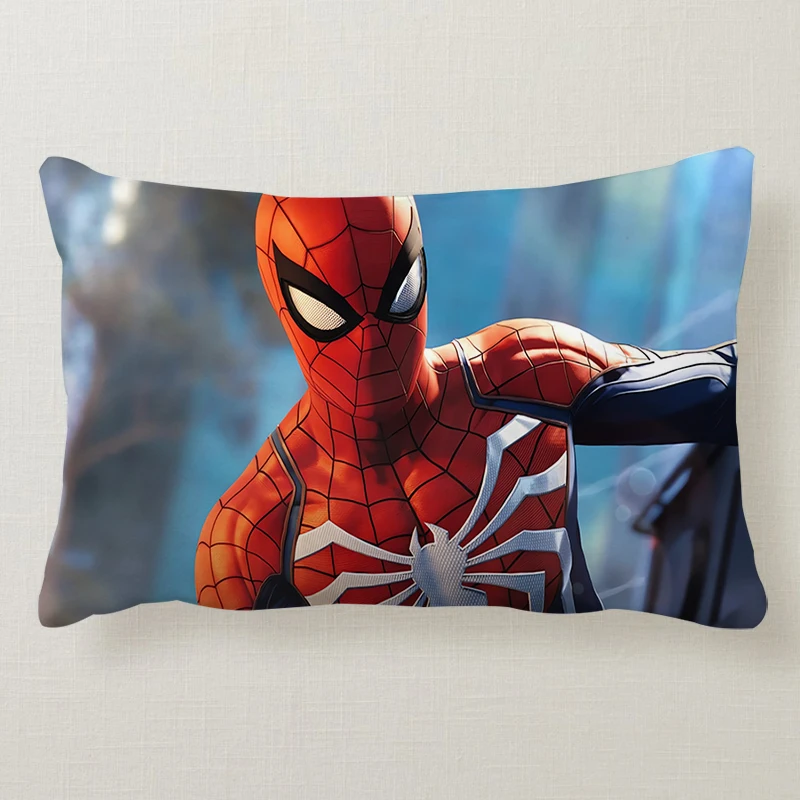 Marvels SpiderMans poszewka na poduszkę poszewka na poduszkę 50x30CM 60x40CM chłopcy kreskówka Anime nowa dekoracja pokoju dzieci urodziny Kawaii słodkie prezenty