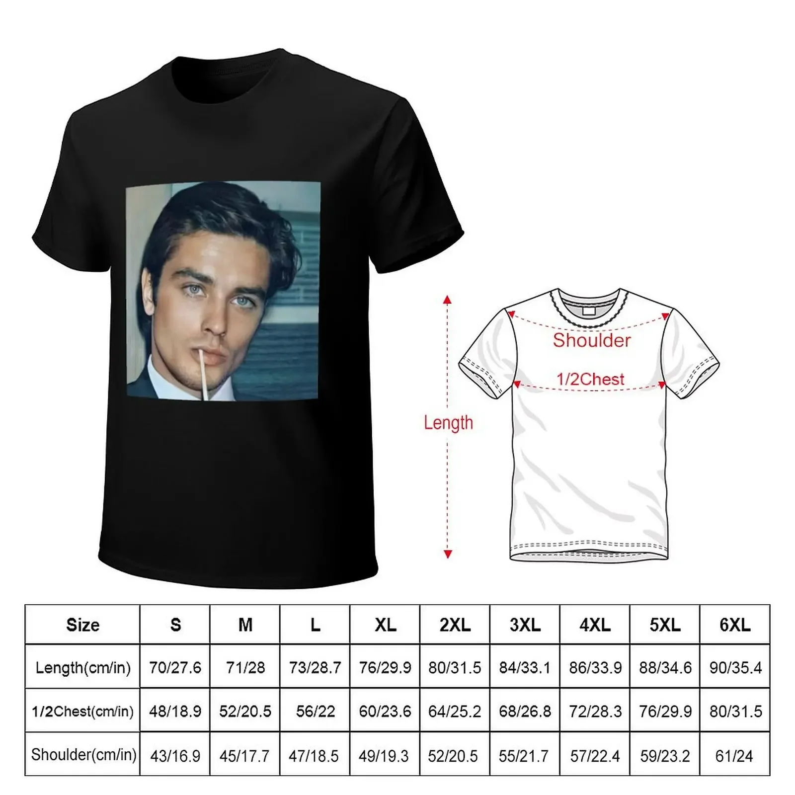 alain delon T-Shirt oversized customizeds Aesthetic clothing T-shirt men