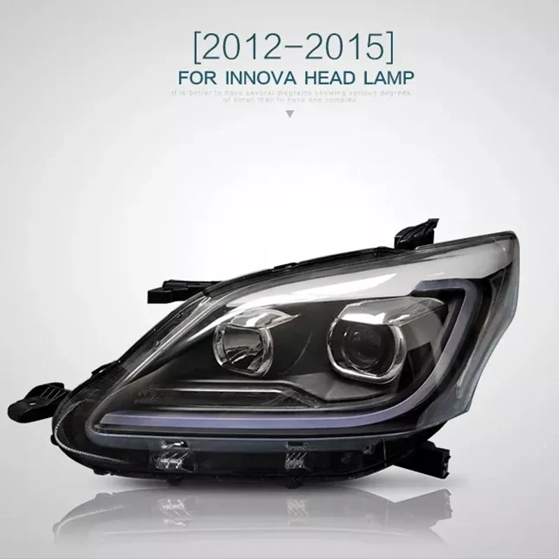 Car Parts Accessories LED Head Lamps For Toyota Innova 2012 2013 2014 2015 Headlights Assembly Sequential Turn Sigal - Image 3