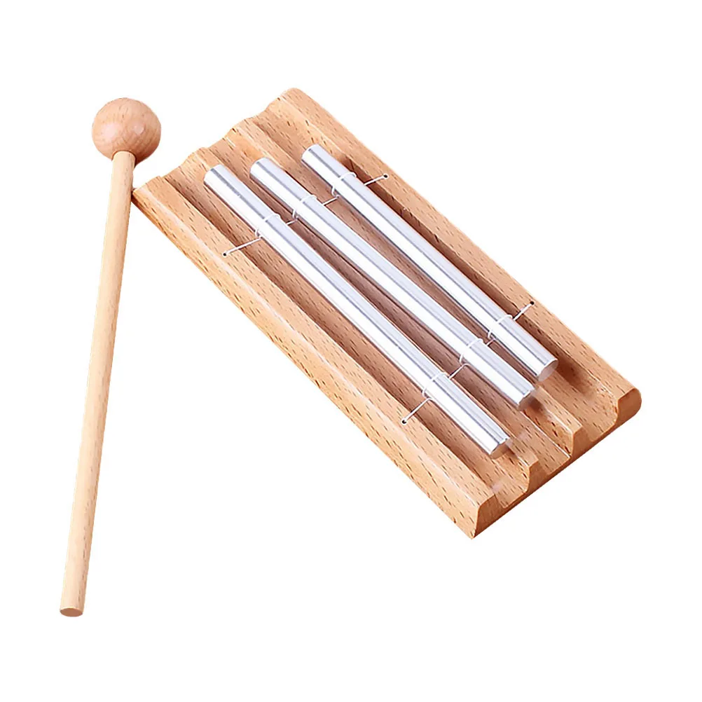 

3-Tone Kids Educational Tabletop Chimes Percussion Instrument Meditation Yoga Stress Relief Musical Chime Kids Educational Chime