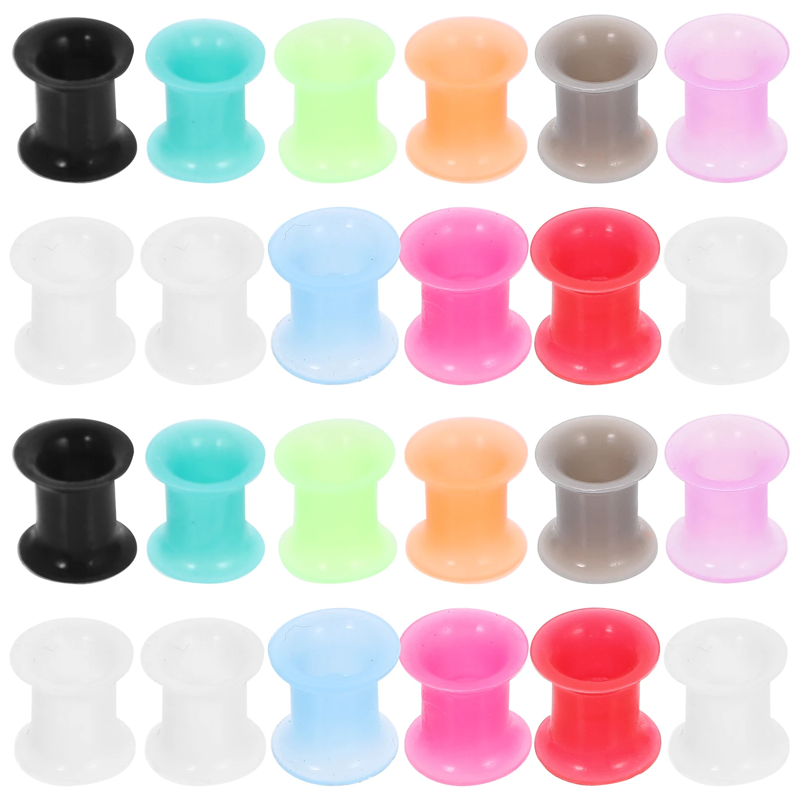 

24 Pcs Ear Stretchers Tunnels Gauge Flesh Expander Plugs Safe Material Body Jewelry Suitable Daily Wear Parties