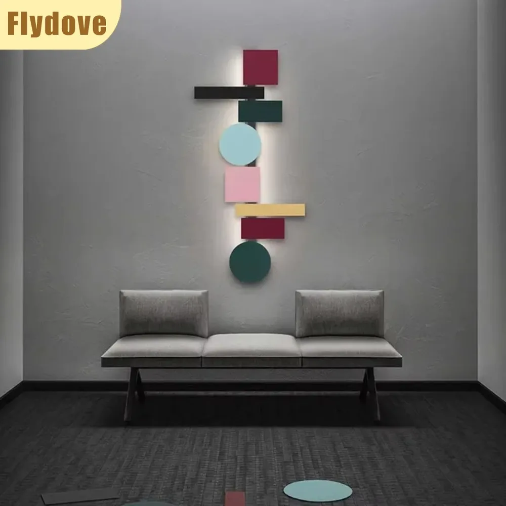 

American Creative Macaron Wall Light Living Room Sofa Background Wall Atmosphere Light Bedroom Bedhead LED Lighting Decoration