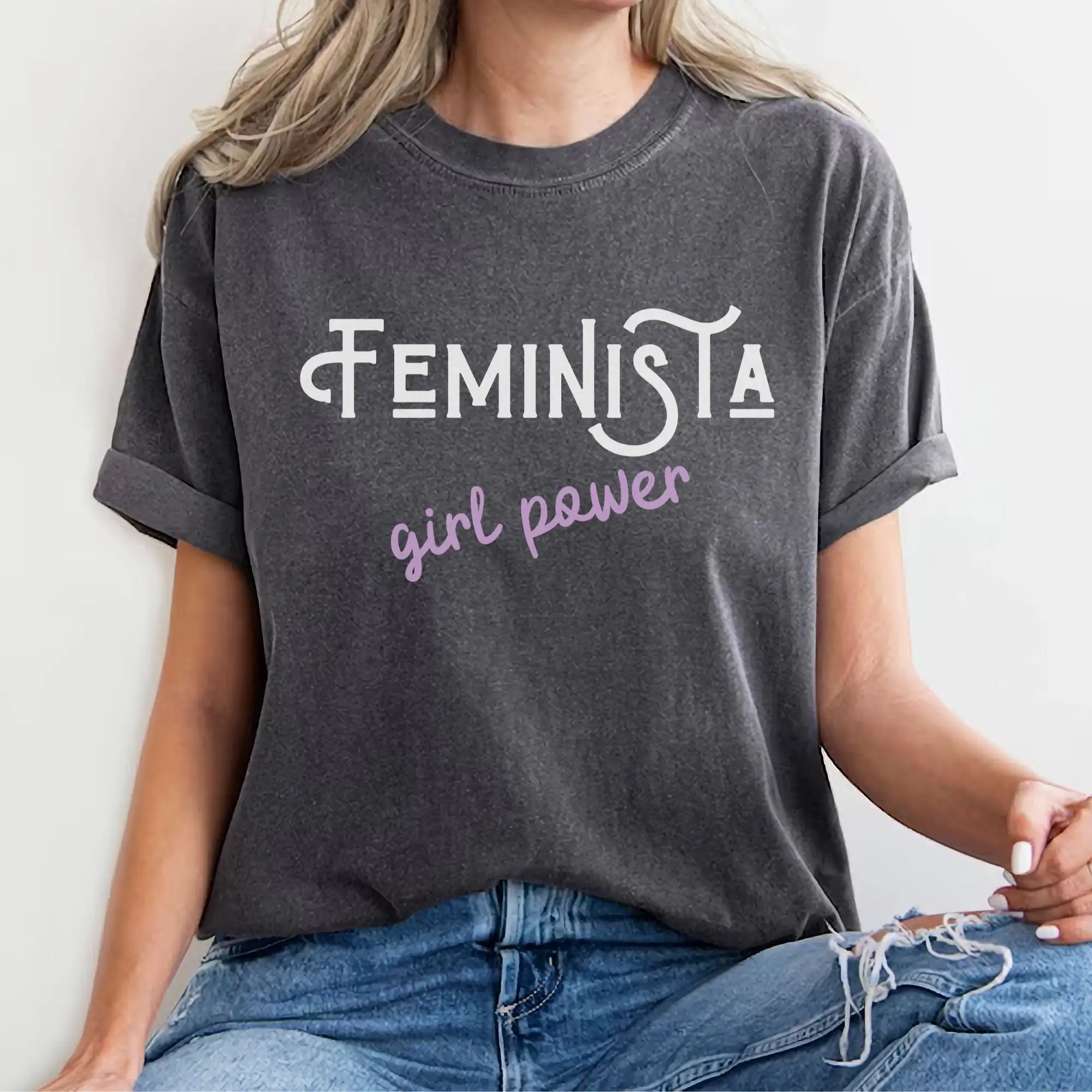 Feminista Girl Power T Shirt I Support Women'S Rights And Wrongs Comfort Color Feminist Feminism