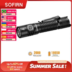 Nueva linterna LED táctica Sofirn SP31 V3.0 con interruptor doble USB C 18650 indicador de potencia recargable 6000K 5000K antorcha