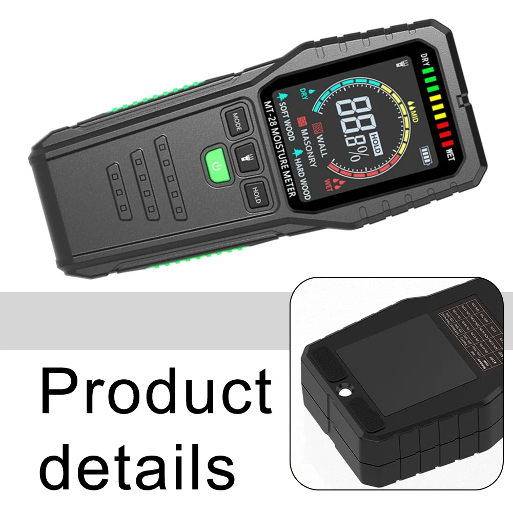 Building Inspection 150*67*28.5mm Non-Invasive Tester Accurate Wood Moisture Analysis Material Analyzer LCD Display Meter