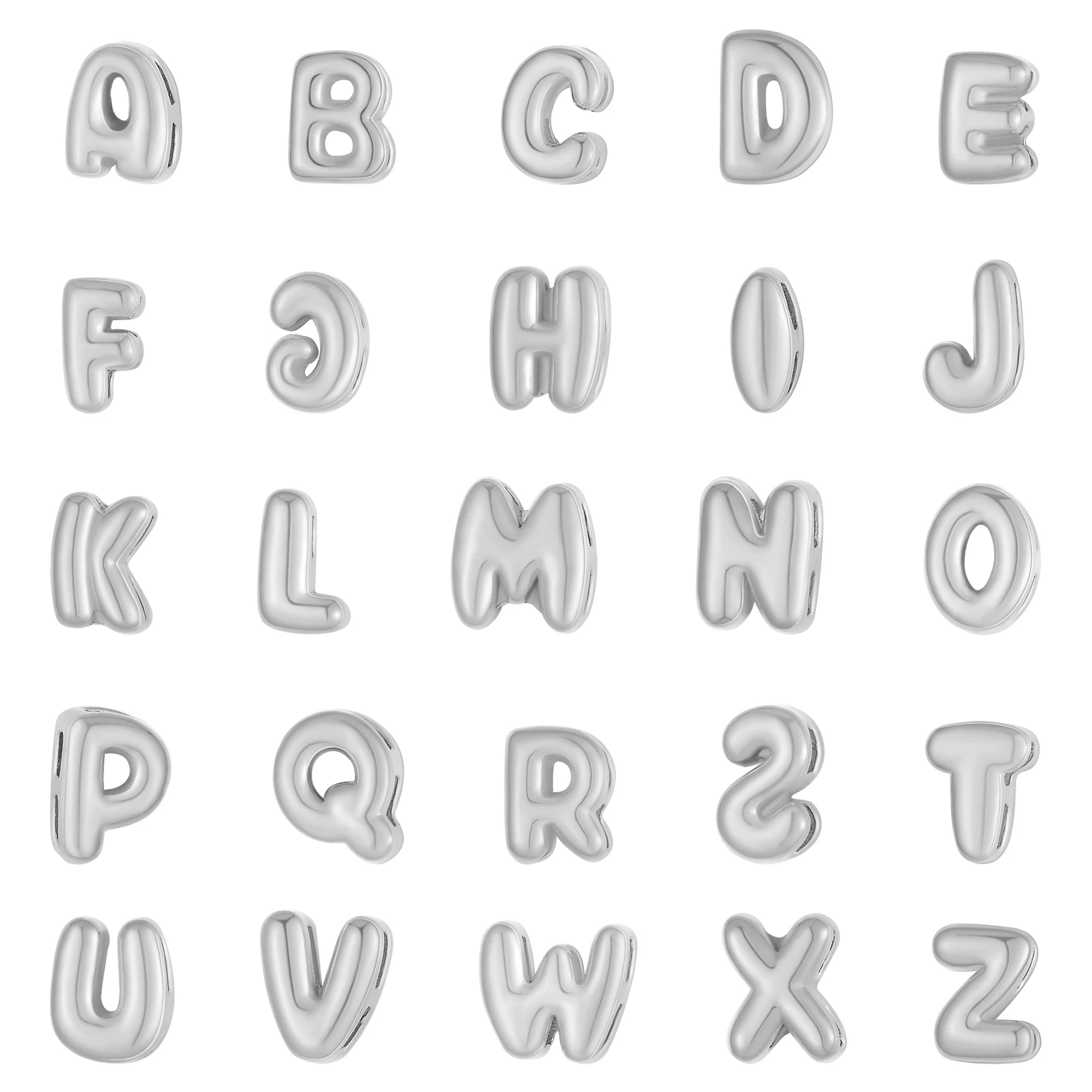 3 szt. Wykwintne koraliki z literami alfabetu A-Z ze stali nierdzewnej, zawieszki do naszyjników, bransoletek, akcesoria do biżuterii DIY dla kobiet