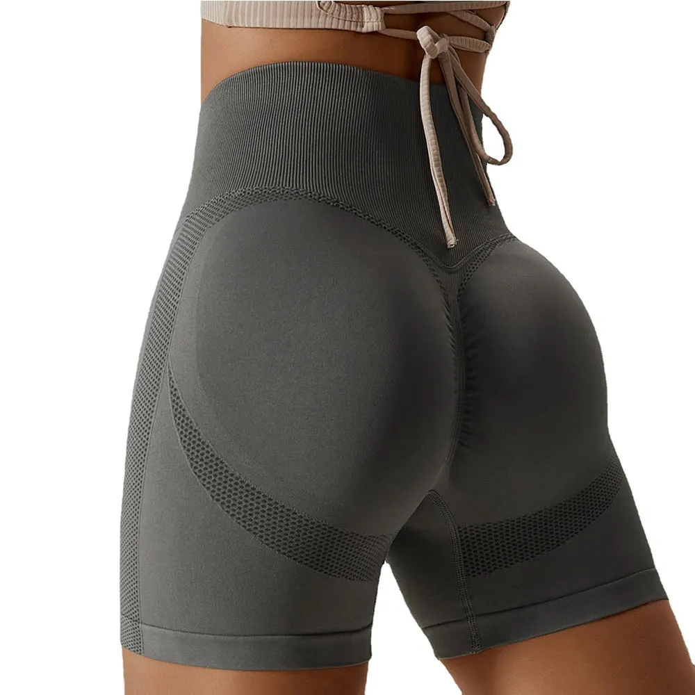 New Yoga Shorts Lady High Waist Workout Shorts Fitness Yoga Lift Butt Fitness Women Yoga Gym Running Short Pants Sportswear