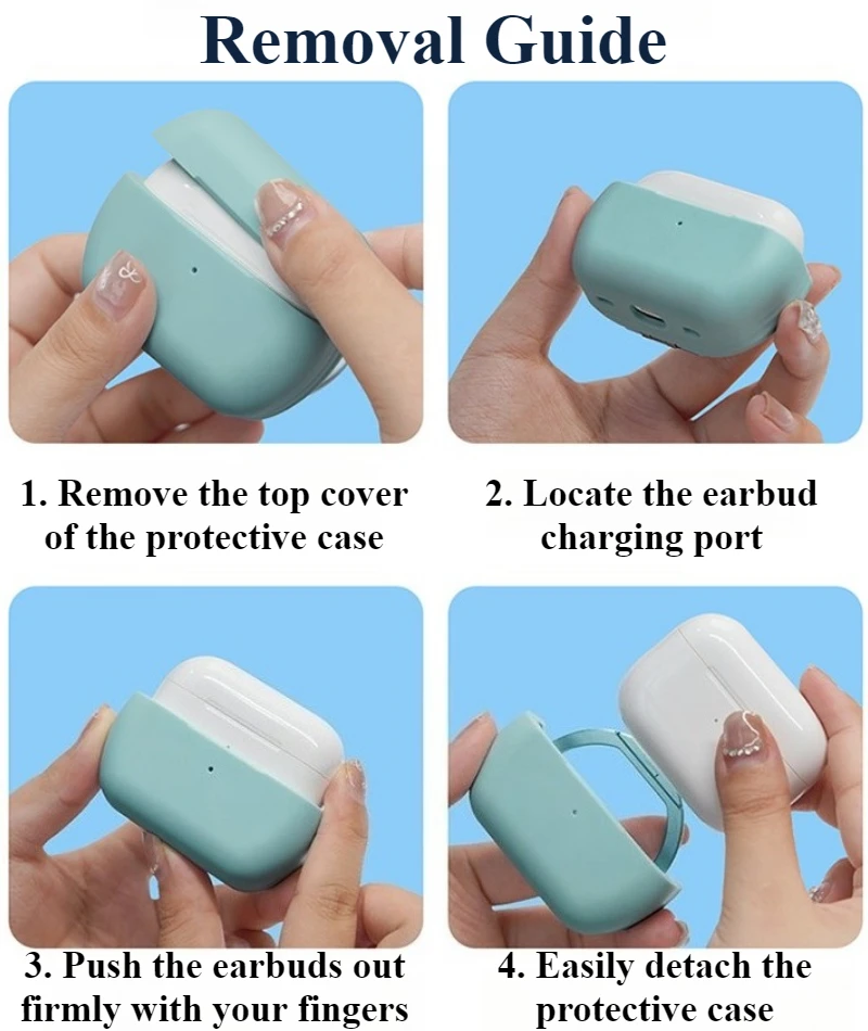 Eary per Airpods Pro 2/1 Gen Custodia protettiva magnetica per auricolari per ricarica wireless Paraurti e supporto in silicone antiurto