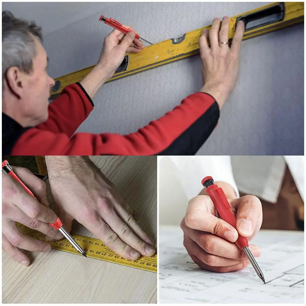 18 Pcs Replacement Refill Marker Storage Red Pencil Erasable Pens Construction Pencils Lead Carpenter