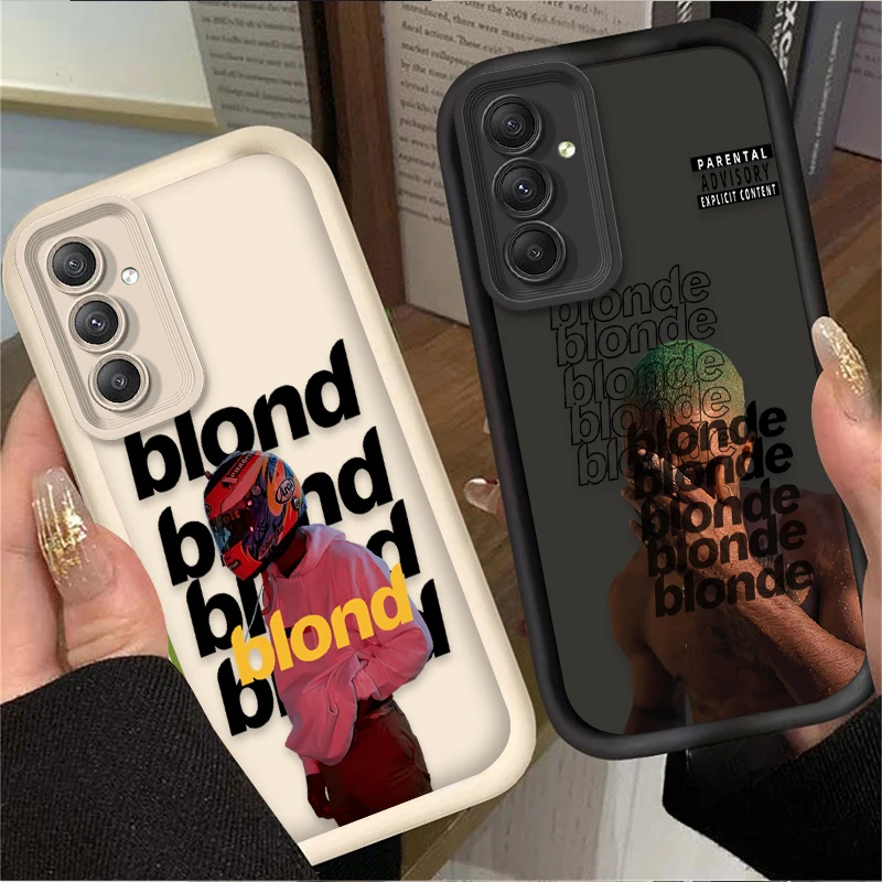 F-Frank Blonde Oceans Soft Case for Samsung Galaxy A55 A35 A25 A15 A05 A05S 5G A24 A13 A23 A12 A22 A32 A52 A52S A71 A72 A51 4G