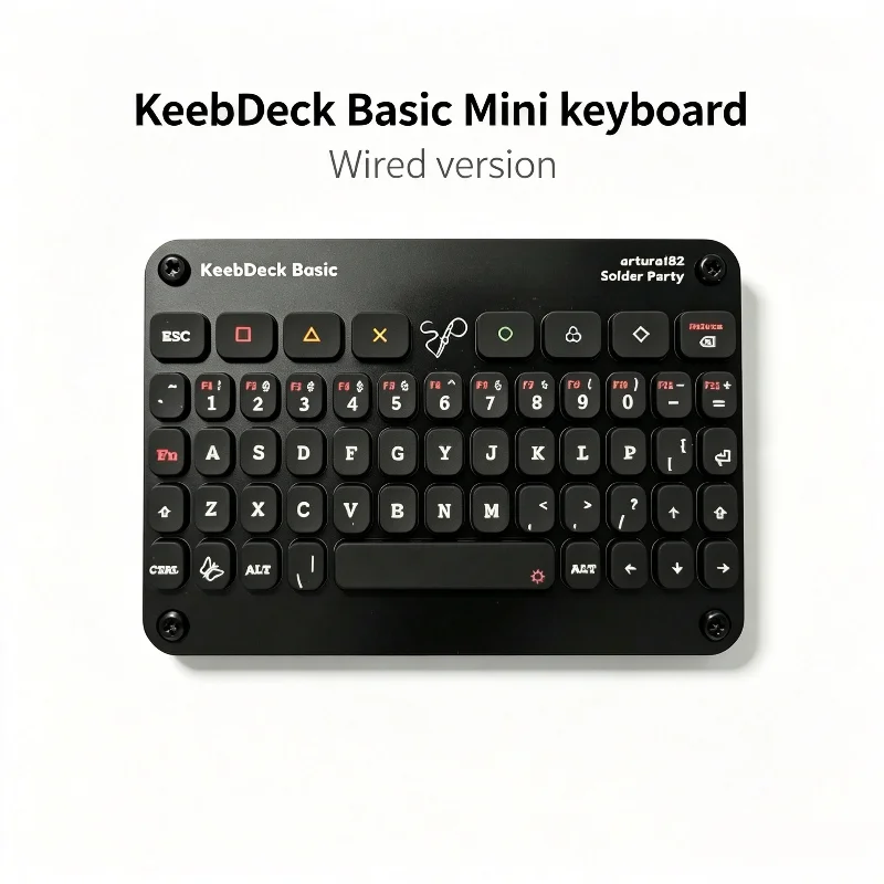 Keebdeck Basic Wired Mini Keyboard Stm32f042 Chip+p5032ktr Backlight Suitable For Diy Silicone Keyboard Project Enthusiasts