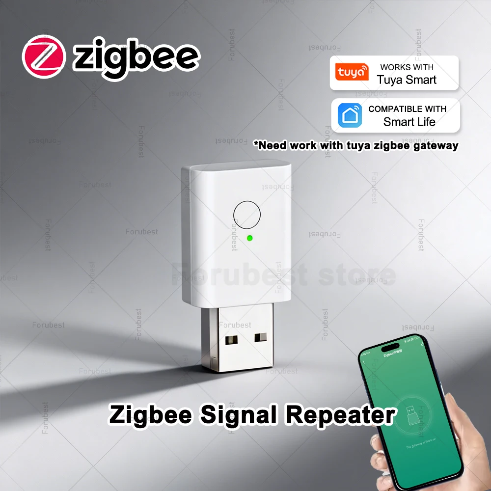Mini ZigBee Signal Repeater Tuya Smart USB Signal Amplifier Extender Home Automation Works With Smart Life Zigbee Gateway Z2MQTT
