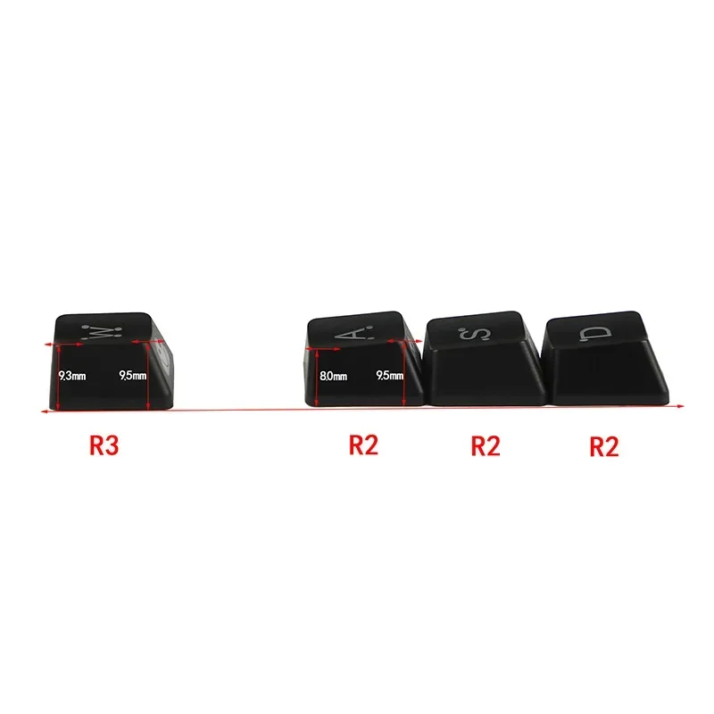 2025 New Cute Emo Keycap Set WASD Arrow Broadside Lighting Key Cap for Mechanical Keyboard Compatible with MX Switch