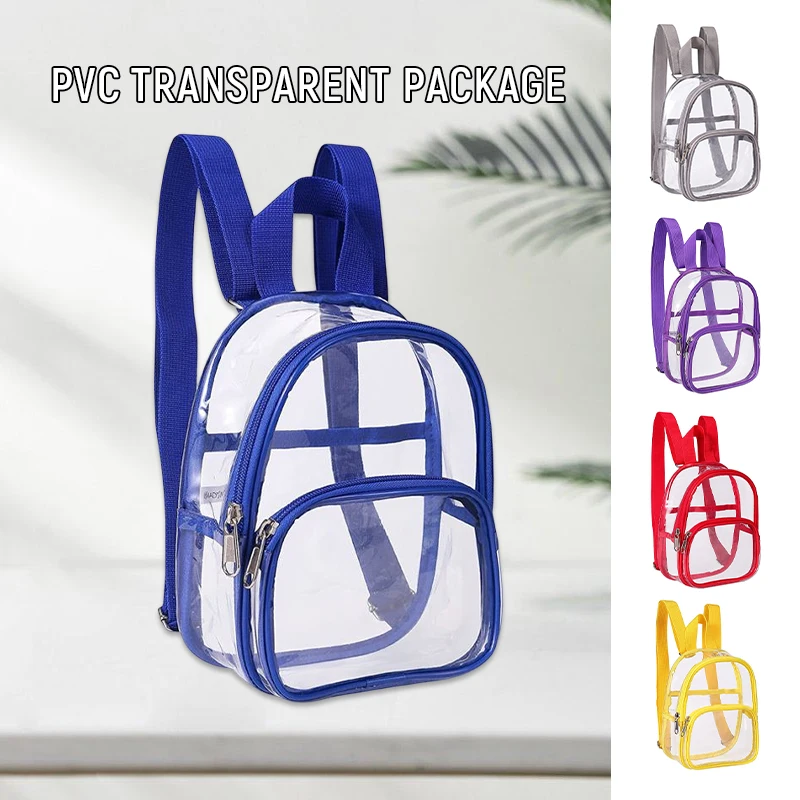 Transparent PVC Rucksack Tasche Frauen Männer Studenten Große Kapazität Mode Rucksack Wasserdicht Schule Tasche Lässig Reise Rucksack