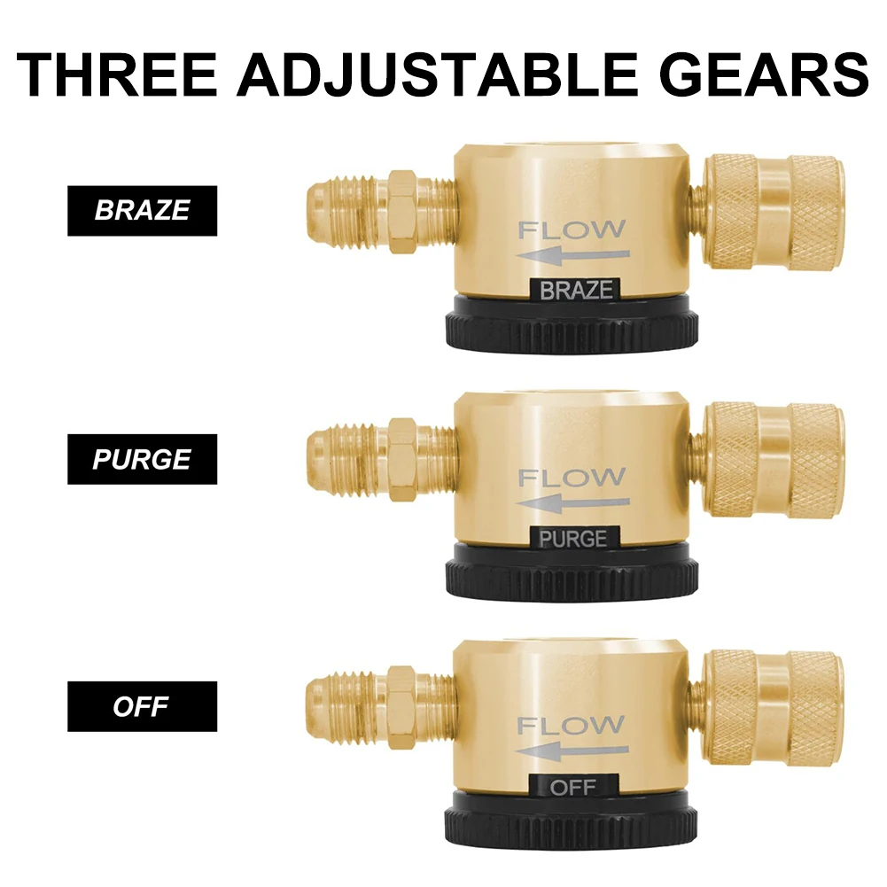 Nitrogen Regulator HVAC Nitrogen Purge Tool 1/4 Inch Connector Nitrogen Gas Regulator Brazing Tool For Air Conditioning Tool