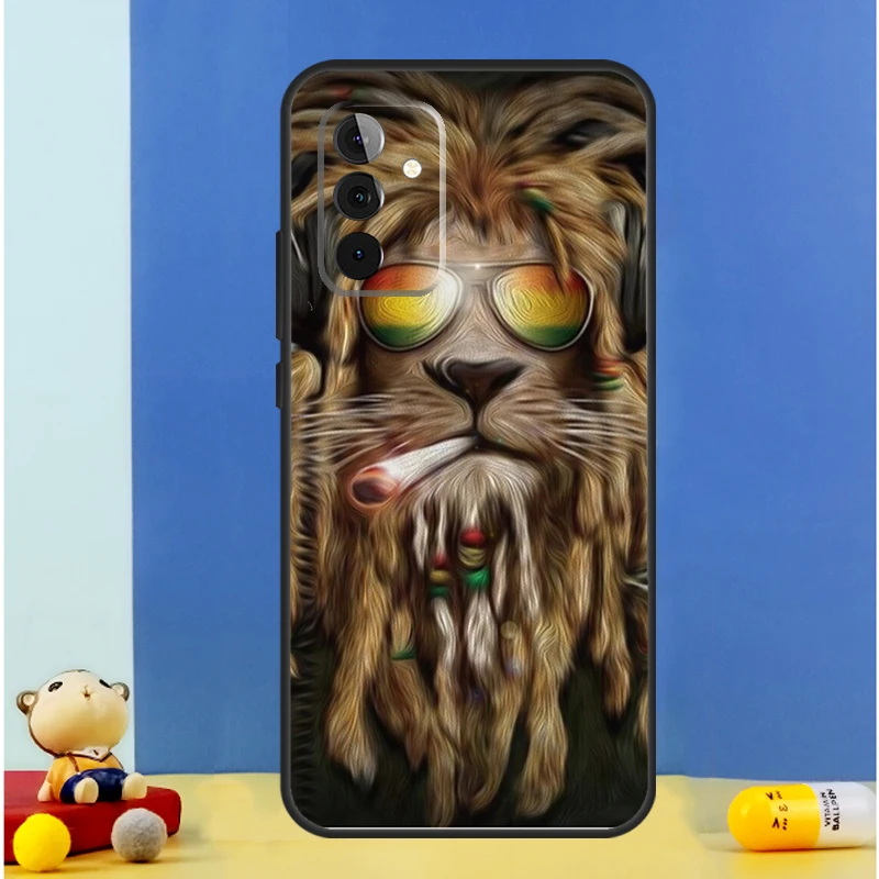 Rasta Lion Cover For Samsung Galaxy A52 A32 A22 A12 A13 A23 A33 A53 A51 A71 A15 A25 A14 A34 A54 Case