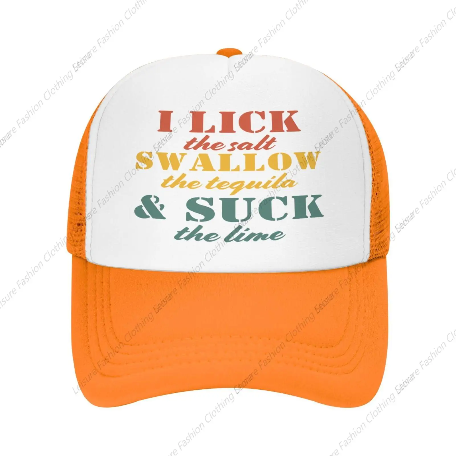 I Lick The Salt Swallow The Tequila The Lime Mesh Hat for Men Women Baseball Cap Trucker Hats