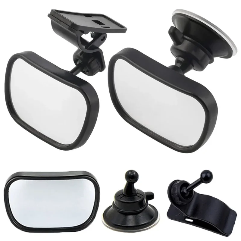 

Mini Car Safety Back Seat Baby View Mirror Suction Cup Rearview Mirror Adjustable Child Baby Rear Convex Mirror Auto Accessories