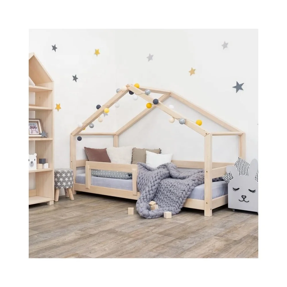 Kids  Wood House Bed Modern Design for Toddlers Girls Ecofriendly Furniture