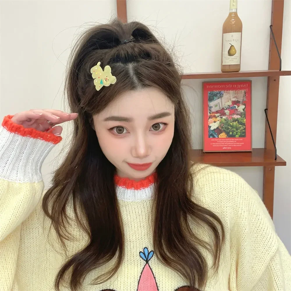 2pcs Lovely Cartoon Animal Hairpins for Children Acrylic Colorful Cat Dog Small Hair Clip Girl\'s Hair Accessories