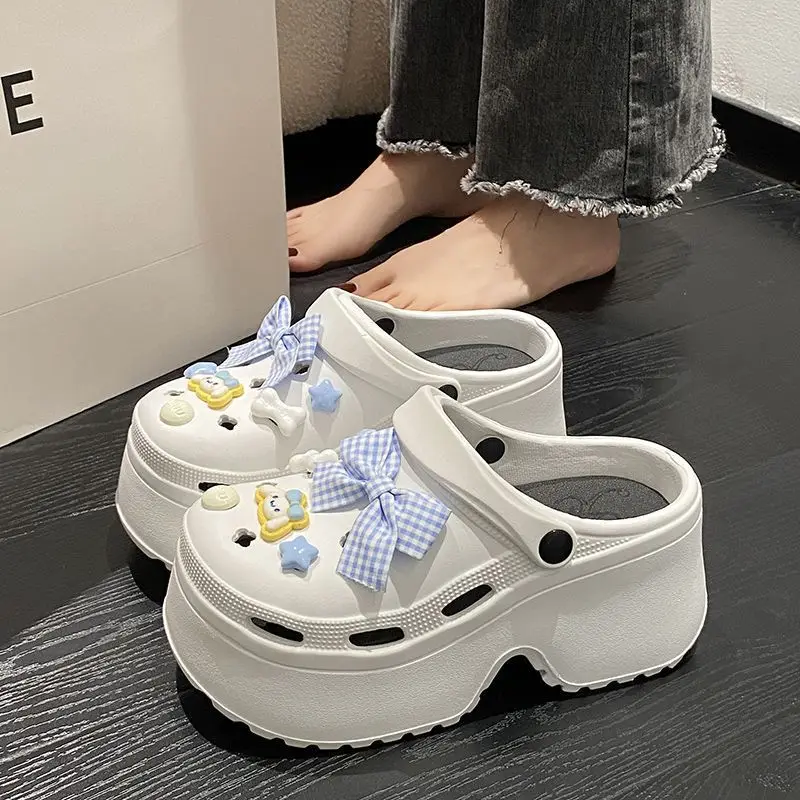 

Sanrio Girl Cinnamoroll садовая обувь Kawaii женские сандалии пляжная обувь тапочки домашняя обувь повседневная обувь мультфильм аниме пара хит продаж