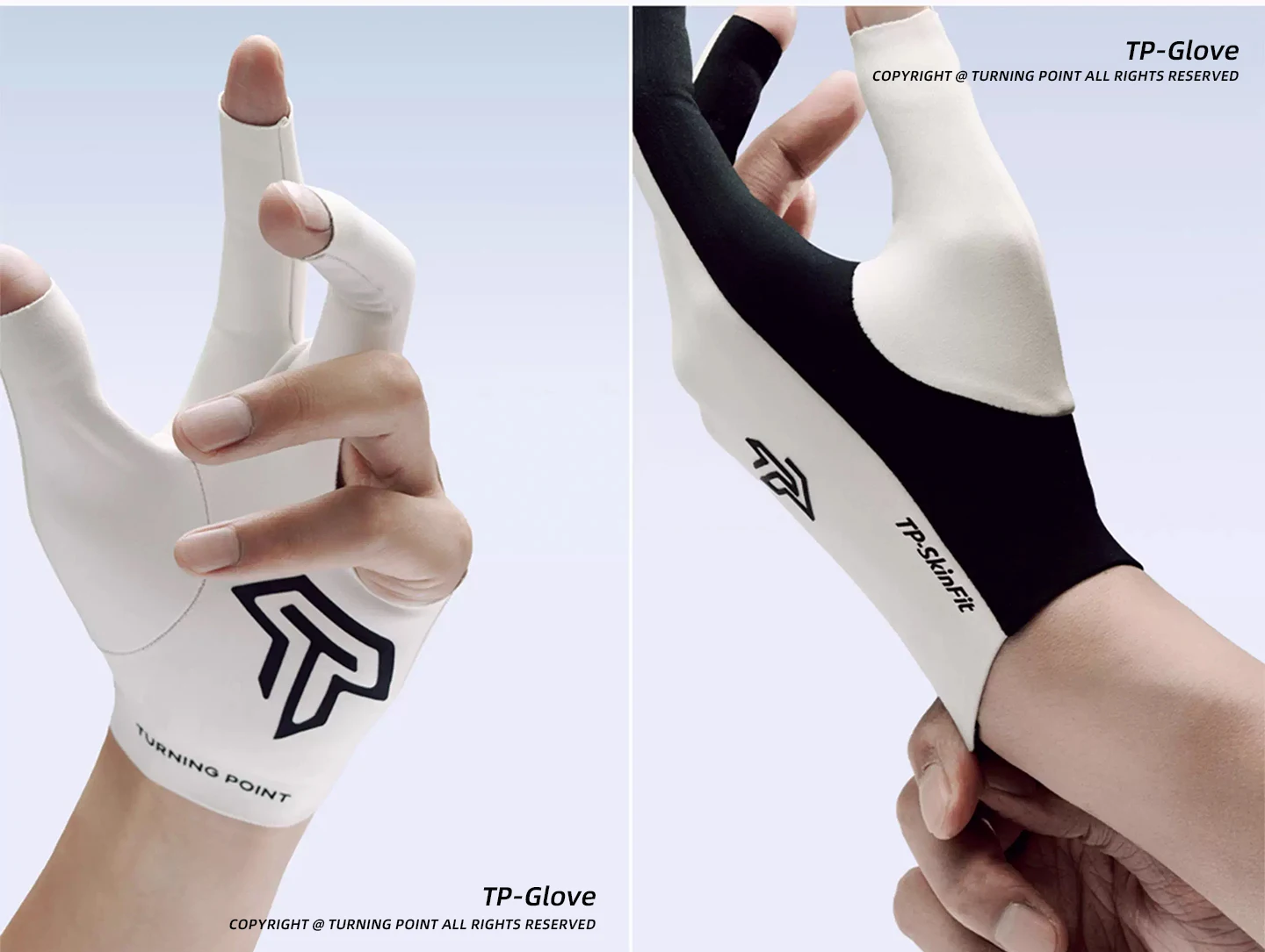 TP Billiard gloves with three-finger gloves fingerless high-end professional Pool gloves for billiard accessories
