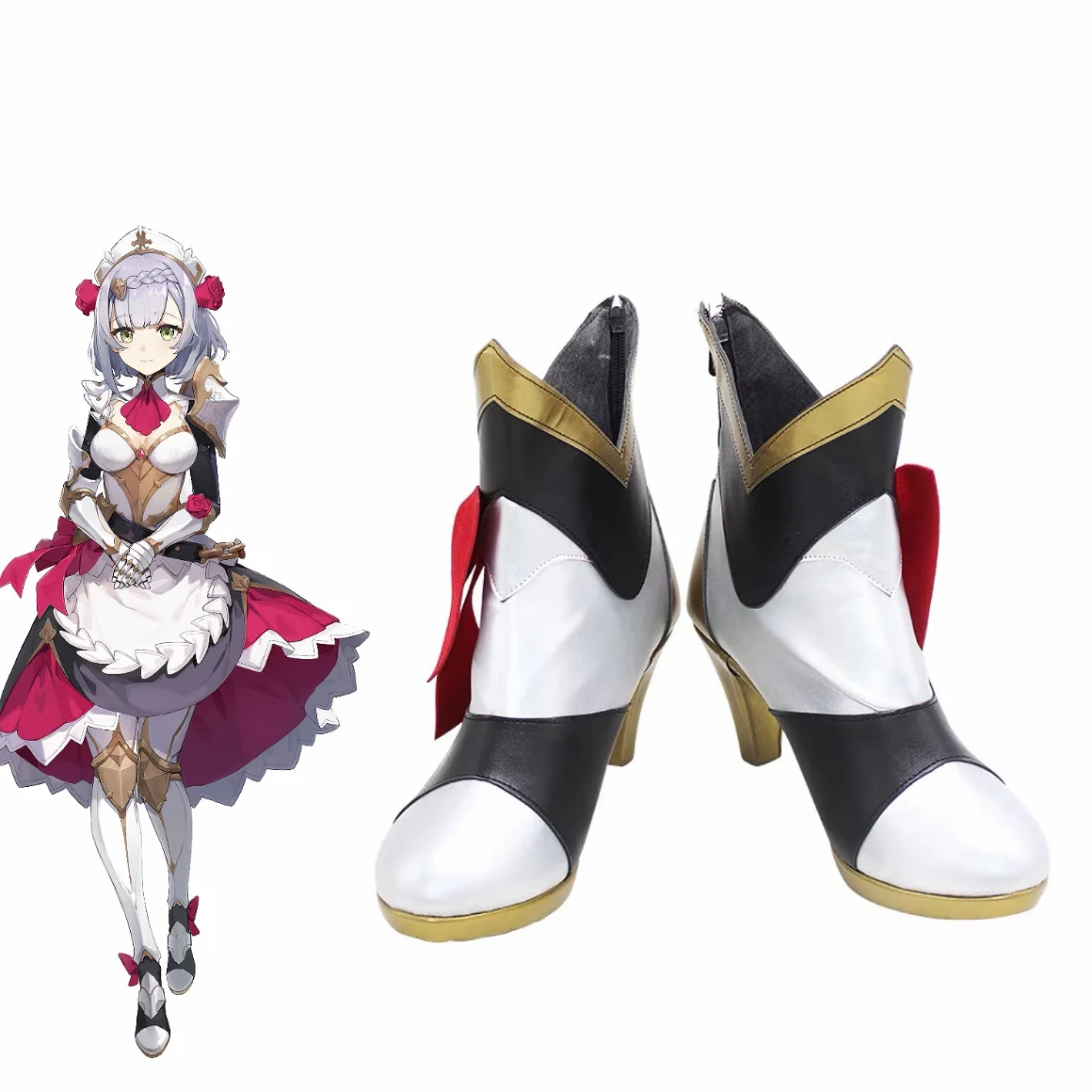 

Womens Noelle Genshin Impact Cosplay Shoes for Women Halloween Cosplay Shoes