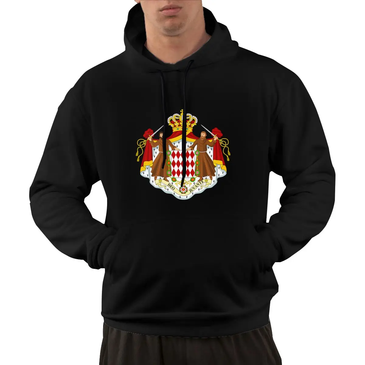 95% Cotton Emblem Of Monaco Country Flag Warm Winter Pullover Hoodie Men Women Unisex Hip Hop Style Sweatshirt