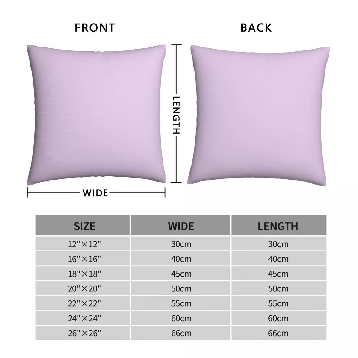 Lilac Pastel Purple Pillowcase Polyester Linen Velvet Printed Zip Decor Pillow Case Bed Cushion Cover 45x45