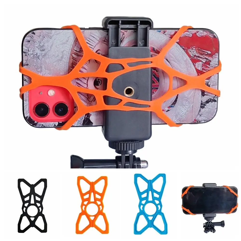Mobile Phone Holder Mobile Phone Fasten Rubber Band Fix Belt Fasten Lazy Bracket 3 Colors Silicone Mobile Phone Mount Cradle