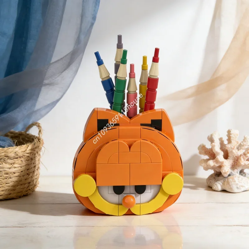 137pcs MOC PENCIL POT GARFIELD Creator Model Building Toys Blocks Construction DIY Christmas Gifts Education Creative Idea